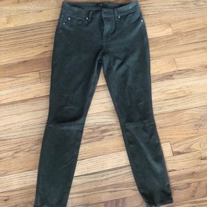 7 for Mankind Olive Suede Pants